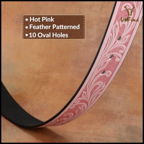 Faux Leather Western Belt Strap Without Buckle for Jeans
